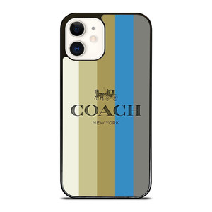 COACH NEW YORK STRIPE ICON iPhone 12 Case Cover COACH NEW YORK STRIPE ICON iPhone 12 Case Cover