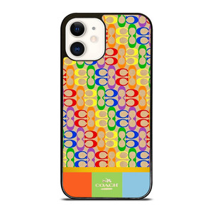 COACH NEWYORK COLORFUL ICON PATTERN iPhone 12 Case Cover