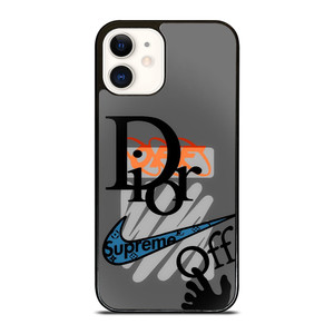DIOR OFF WHITE SUPREME LOGO iPhone 12 Case Cover DIOR OFF WHITE SUPREME LOGO iPhone 12 Case Cover
