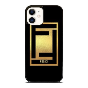 FENDI ROMA LOGO GOLD iPhone 12 Case Cover FENDI ROMA LOGO GOLD iPhone 12 Case Cover