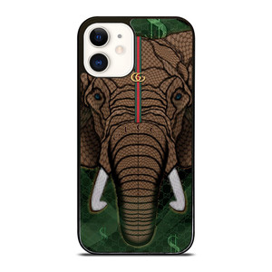 GUCCI LOGO ELEPHANT ICON iPhone 12 Case Cover