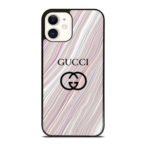 GUCCI LOGO EMBLEM ON MARBLE iPhone 12 Case Cover