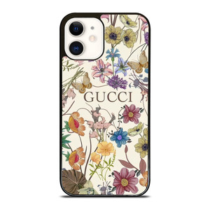 GUCCI LOGO FASHION FLOWERS iPhone 12 Case Cover