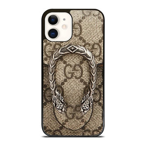 GUCCI LOGO ICON BROWN BAG iPhone 12 Case Cover