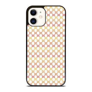 GUCCI LOGO ORANGE WHITE ICON iPhone 12 Case Cover GUCCI LOGO ORANGE WHITE ICON iPhone 12 Case Cover