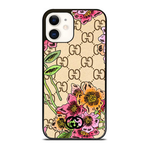 GUCCI LOGO PATTERN FLOWER ICON iPhone 12 Case Cover