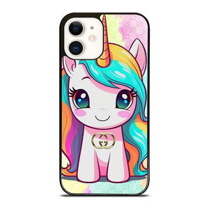 GUCCI LOGO PATTERN PRETTY UNICORN iPhone 12 Case Cover GUCCI LOGO PATTERN PRETTY UNICORN iPhone 12 Case Cover