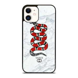 GUCCI LOGO SNAKE ON MARBLE ICON iPhone 12 Case Cover