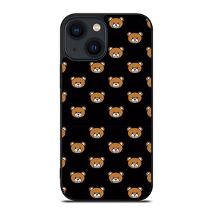 MOSCHINO TOY BEAR PATTERN  iPhone 14 Plus Case Cover MOSCHINO TOY BEAR PATTERN  iPhone 14 Plus Case Cover