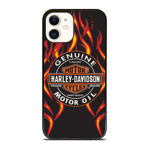 HARLEY DAVIDSON GENUINE MOTOR OIL BADGE iPhone 12 Case Cover HARLEY DAVIDSON GENUINE MOTOR OIL BADGE iPhone 12 Case Cover