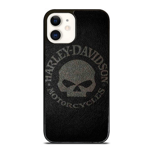 HARLEY DAVIDSON LOGO LEATHER iPhone 12 Case Cover