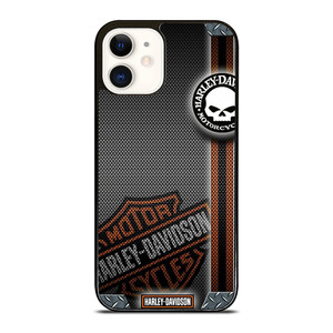 HARLEY DAVIDSON LOGO METAL TEXTURE iPhone 12 Case Cover