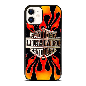 HARLEY DAVIDSON MOTORCYCLE LOGO FLAME iPhone 12 Case Cover