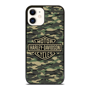 HARLEY DAVIDSON MOTORCYCLES LOGO COMPANY CAMO iPhone 12 Case Cover
