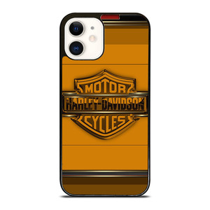 HARLEY DAVIDSON MOTORCYCLES LOGO YELLOW iPhone 12 Case Cover HARLEY DAVIDSON MOTORCYCLES LOGO YELLOW iPhone 12 Case Cover