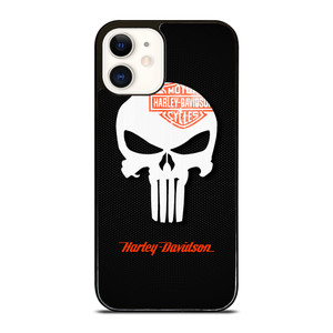 HARLEY DAVIDSON THE PUNISHER LOGO iPhone 12 Case Cover HARLEY DAVIDSON THE PUNISHER LOGO iPhone 12 Case Cover