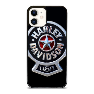 HARLEY DAVIDSON USA METAL EMBLEM iPhone 12 Case Cover HARLEY DAVIDSON USA METAL EMBLEM iPhone 12 Case Cover
