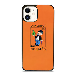 HERMES LOUIS VUITTON LV LOGO MONOPOLI ICON iPhone 12 Case Cover HERMES LOUIS VUITTON LV LOGO MONOPOLI ICON iPhone 12 Case Cover