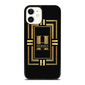 HERMES PARIS LOGO LUXURY GOLDEN ICON iPhone 12 Case Cover