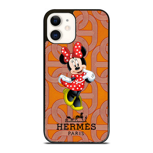 HERMES PARIS PATTERN MINNIE MOUSE DISNEY iPhone 12 Case Cover HERMES PARIS PATTERN MINNIE MOUSE DISNEY iPhone 12 Case Cover