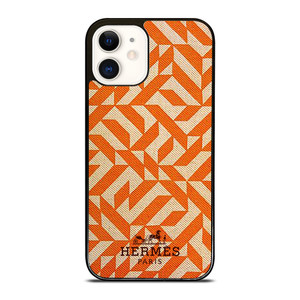 HERMES PARIS PATTERN ORANGE iPhone 12 Case Cover HERMES PARIS PATTERN ORANGE iPhone 12 Case Cover