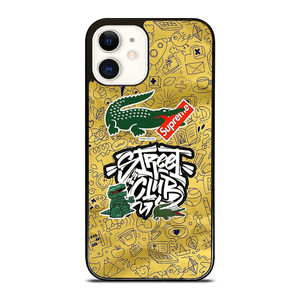 LACOSTE SUPREME LOGO STREET CLUB iPhone 12 Case Cover LACOSTE SUPREME LOGO STREET CLUB iPhone 12 Case Cover