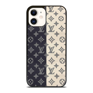 LOUIS VUITTON PATTERN BLACK AND WHITE iPhone 12 Case Cover