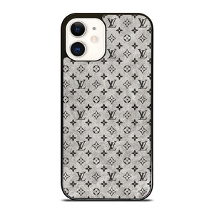 LOUIS VUITTON PATTERN GRAY iPhone 12 Case Cover LOUIS VUITTON PATTERN GRAY iPhone 12 Case Cover