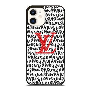LV LOUIS VUITTON PARIS PATTERN LOGO RED WHITE iPhone 12 Case Cover LV LOUIS VUITTON PARIS PATTERN LOGO RED WHITE iPhone 12 Case Cover