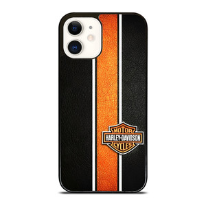 MARLEY DAVIDSON LOGO ON LEATHER iPhone 12 Case Cover