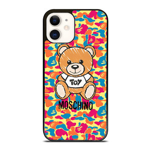 MOSCHINO X BAPE CAMO iPhone 12 Case Cover