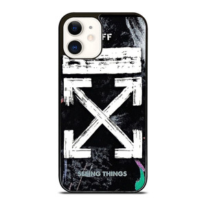 OFF WHITE LOGO SEEING THINGS iPhone 12 Case Cover