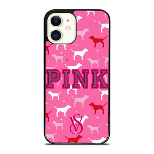 PINK DOG VICTORIA'S SECRET iPhone 12 Case Cover PINK DOG VICTORIA'S SECRET iPhone 12 Case Cover