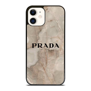 PRADA LOGO ICON ON MARBLE iPhone 12 Case Cover