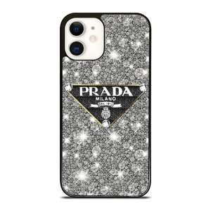 PRADA MILANO LOGO ON DIAMOND iPhone 12 Case Cover
