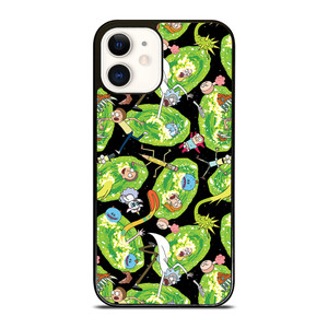 RICK AND MORTY PATTERN ALL iPhone 12 Case Cover RICK AND MORTY PATTERN ALL iPhone 12 Case Cover