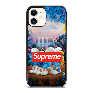 SUPREME AND THE SMURFS 2 iPhone 12 Case Cover SUPREME AND THE SMURFS 2 iPhone 12 Case Cover
