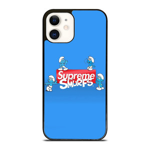 SUPREME AND THE SMURFS iPhone 12 Case Cover SUPREME AND THE SMURFS iPhone 12 Case Cover