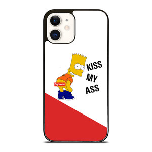 SUPREME BART SIMPSON KISS MY ASS iPhone 12 Case Cover