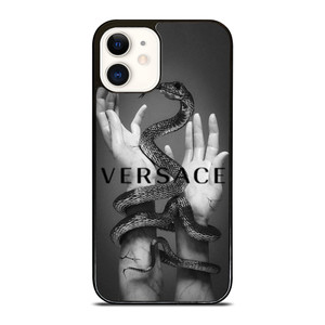 VERSACE LOGO SNAKE AND HANDS iPhone 12 Case Cover VERSACE LOGO SNAKE AND HANDS iPhone 12 Case Cover