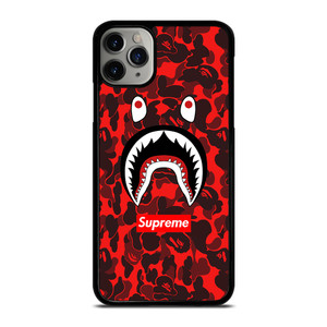 BAPE SHARK SUPREME CAMO RED iPhone 11 Pro Max Case Cover BAPE SHARK SUPREME CAMO RED iPhone 11 Pro Max Case Cover
