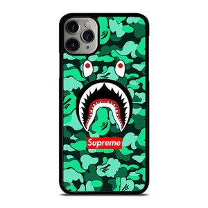 CAMO BATHING APE SUPREME GREEN iPhone 11 Pro Max Case Cover