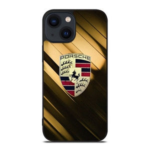 PORSCHE GOLD LOGO iPhone 14 Plus Case Cover PORSCHE GOLD LOGO iPhone 14 Plus Case Cover