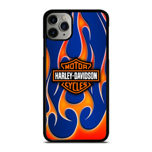 HARLEY DAVIDSON BLUE FLAME LOGO iPhone 11 Pro Max Case Cover