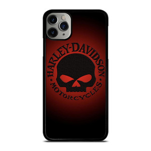 HARLEY DAVIDSON MOTORCYCLES COMPANY SKULL LOGO RED iPhone 11 Pro Max Case Cover