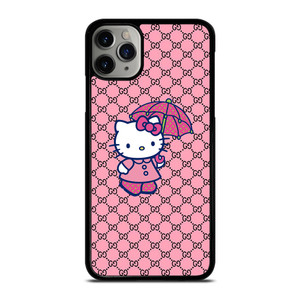 HELLO KITTY GUCCI PINK PATTERN LOGO iPhone 11 Pro Max Case Cover