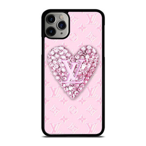 LOUIS VUITTON LOGO PINK HEART DIAMOND iPhone 11 Pro Max Case Cover