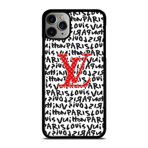 LV LOUIS VUITTON PARIS PATTERN LOGO RED WHITE iPhone 11 Pro Max Case Cover