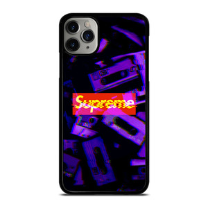 SUPREME PURPLE CASSETTE GLITCH iPhone 11 Pro Max Case Cover