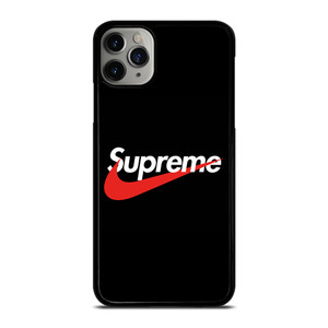 SUPREME X NIKE BLACK LOGO iPhone 11 Pro Max Case Cover